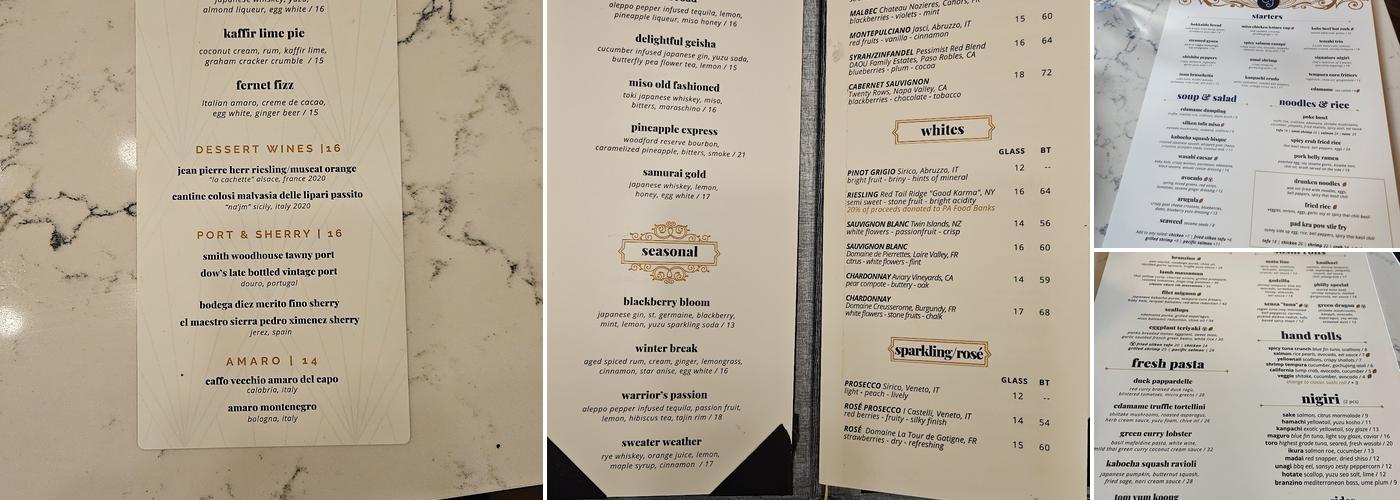 The Blue Elephant Wayne Menu