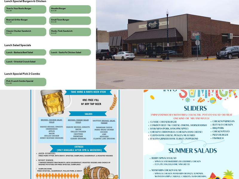 Roots Kitchen and Taphouse Menu