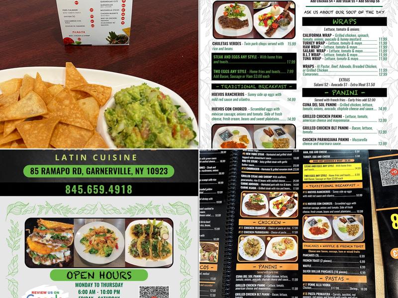 Cuna del Sol Menu