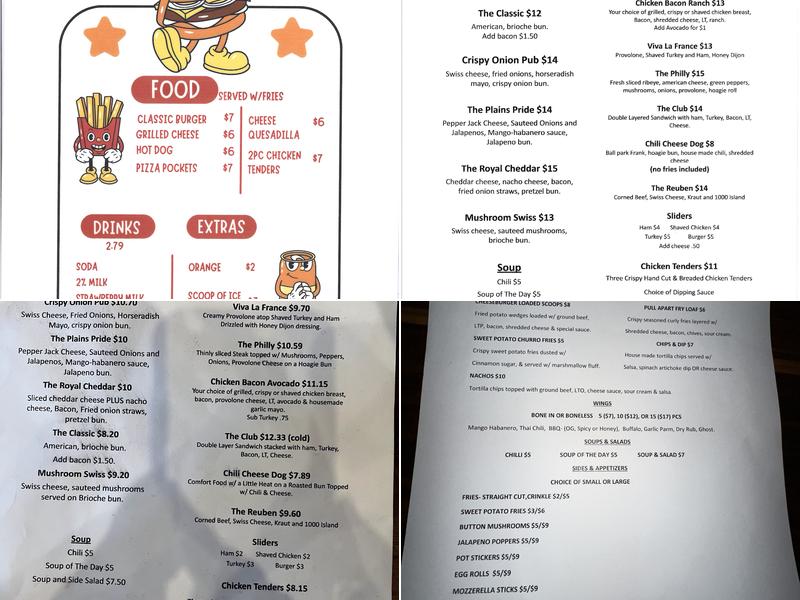 KC’s Sports Bistro Menu