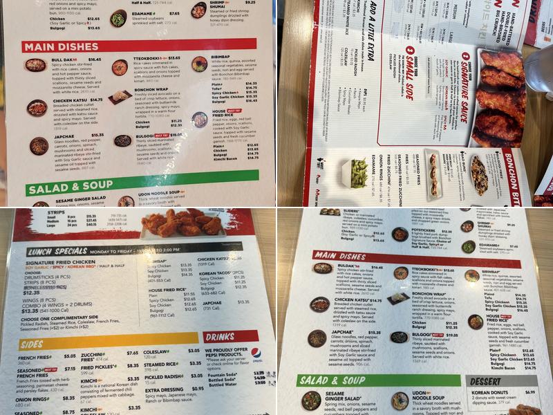Bonchon Westminster - Eaton St. Menu