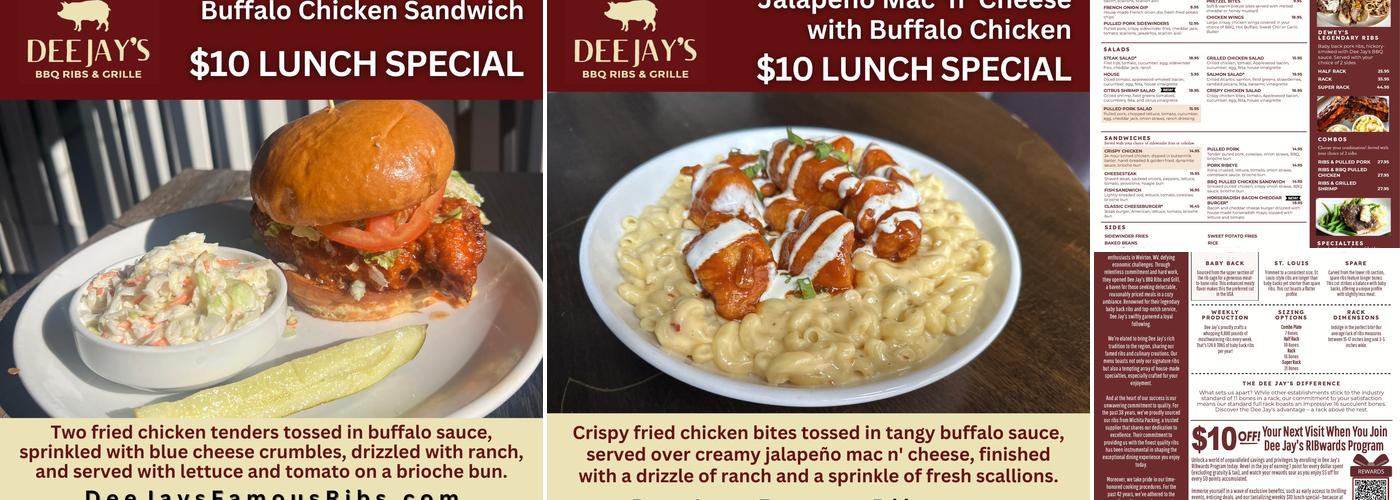 Dee Jay's BBQ Ribs & Grille - Wexford Menu