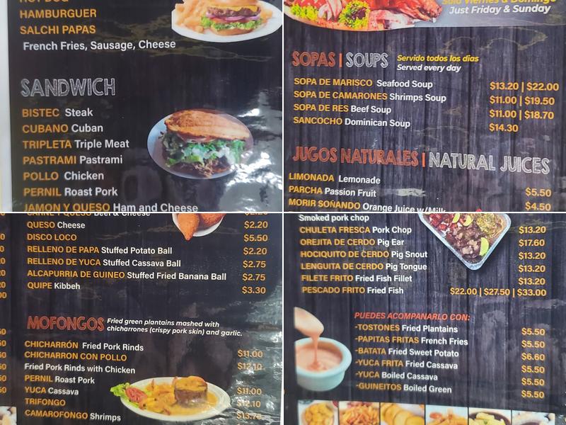 Manuel Chimi Restaurant Menu