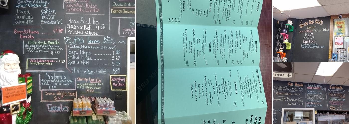 Rosarito Taco Grill Menu