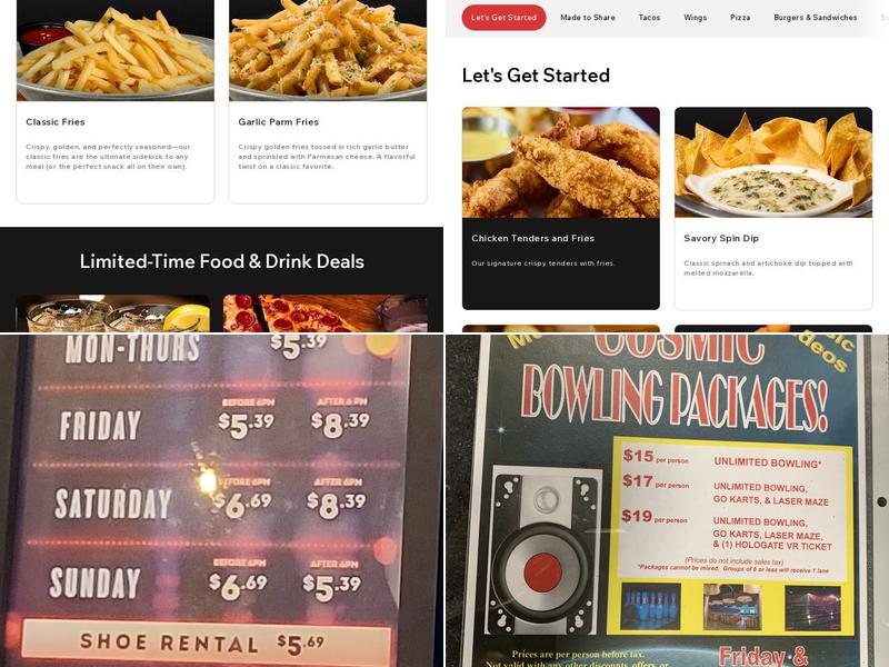 Bowlero Wichita Menu