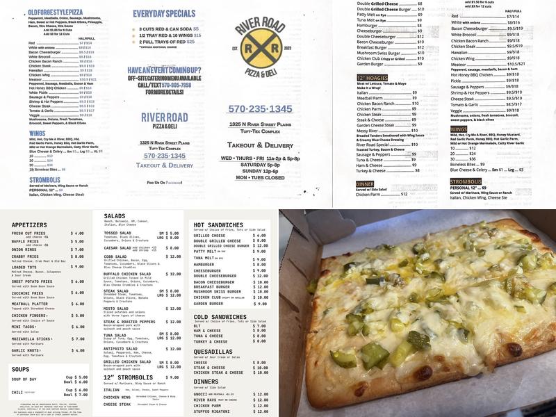 River Road Pizza and Deli Menu