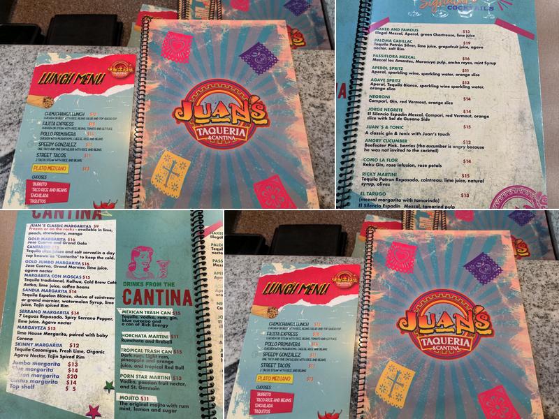 Juan’s Taqueria & Cantina Menu