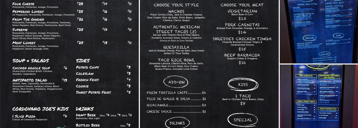Nacho Taco Menu