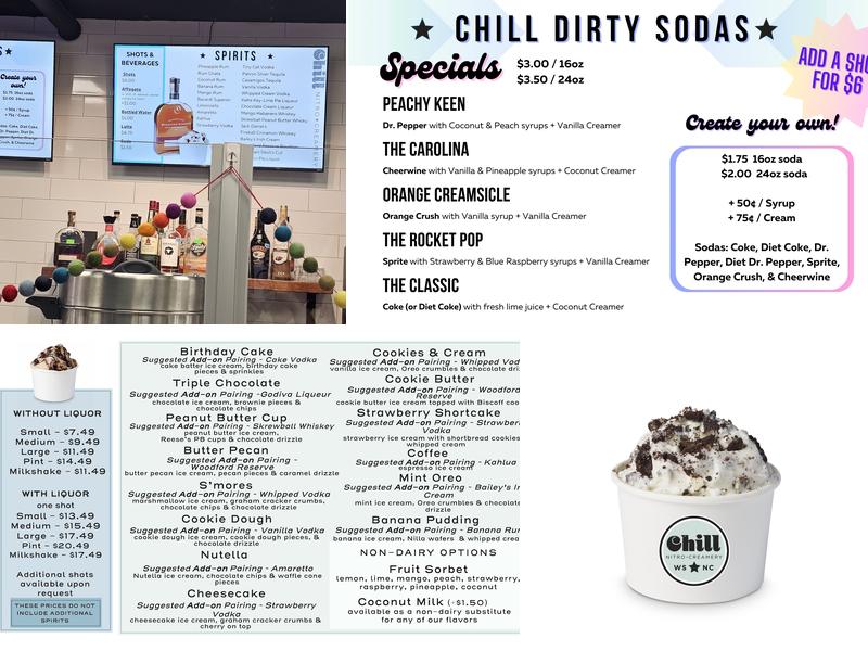 Chill Nitro Menu