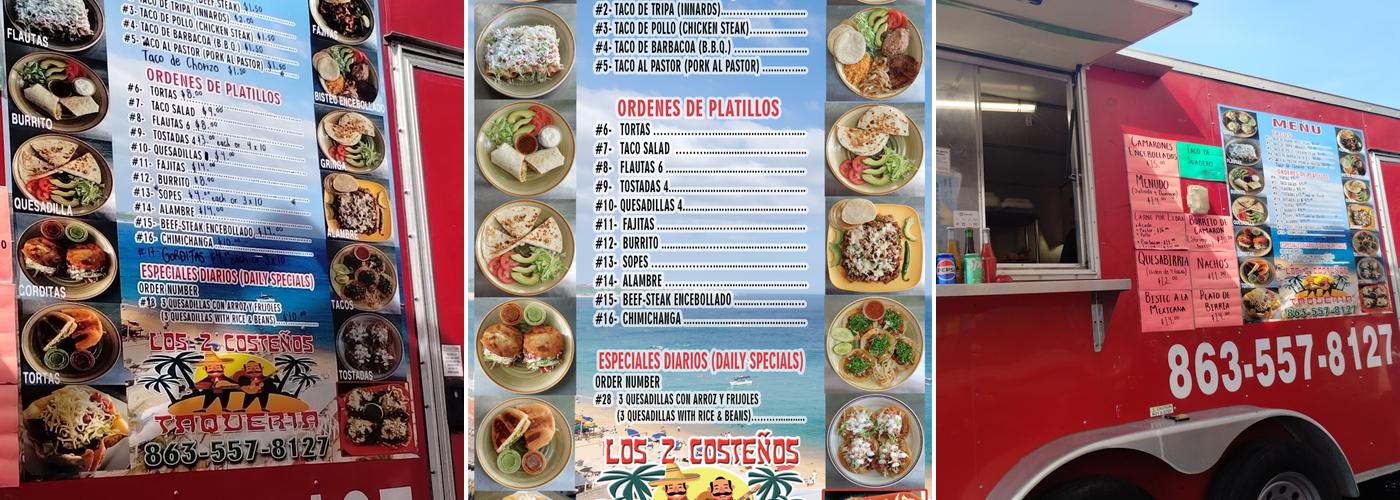 Los 2 Costeños taqueria Menu