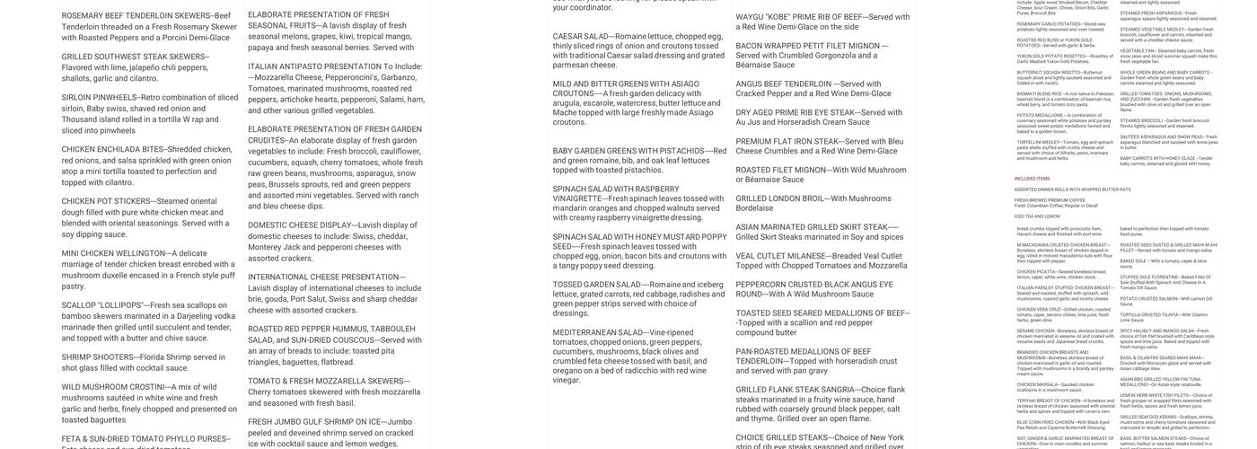 Levan's Catering Menu