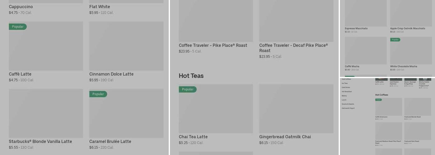 Starbucks Menu