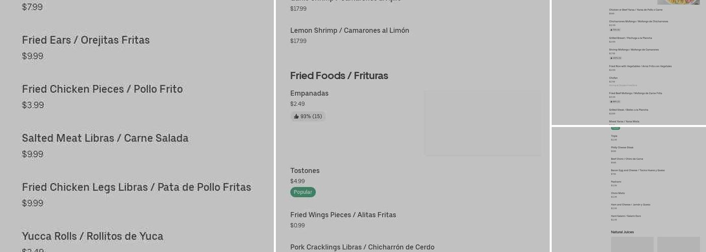 York Food La Cabana Menu