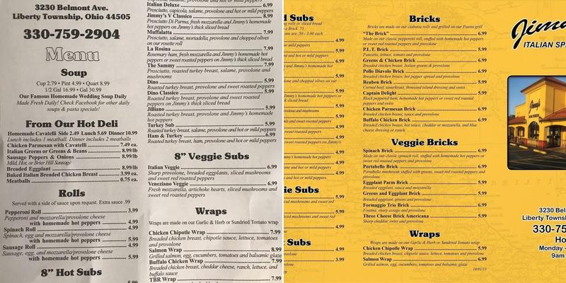 La Piazza Menu