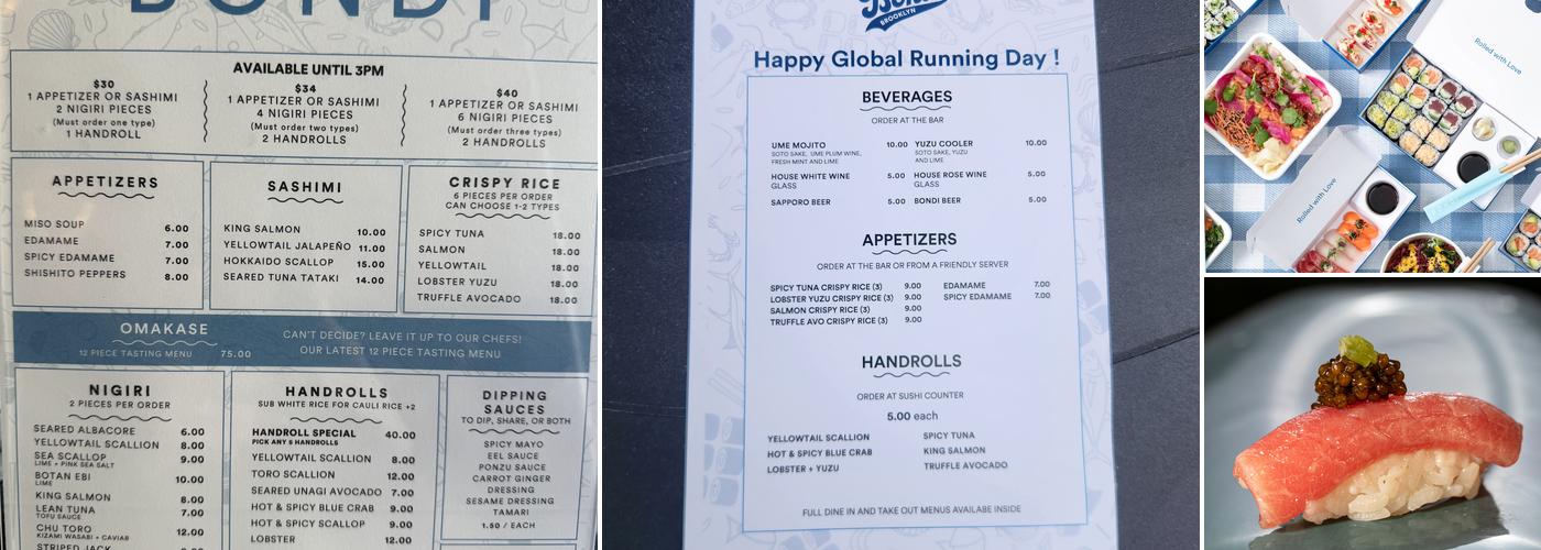 Bondi Sushi Menu