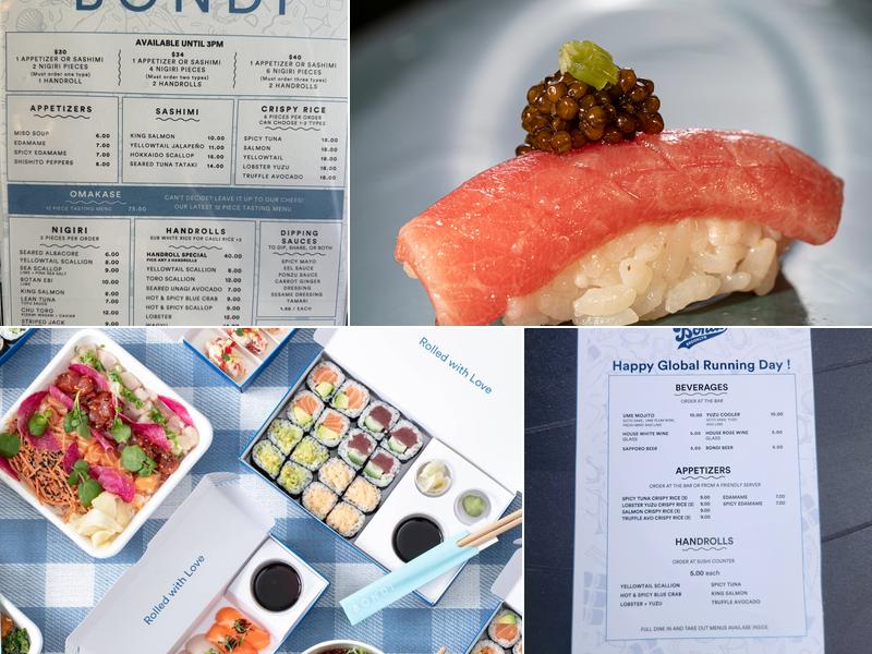 Bondi Sushi Menu