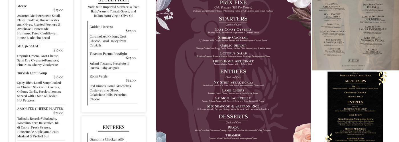 Kitchen 46 Menu