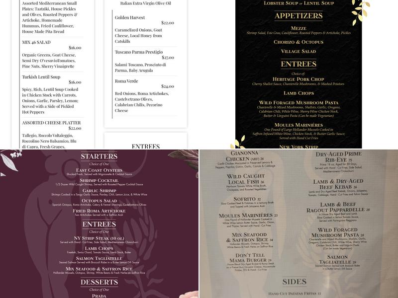 Kitchen 46 Menu