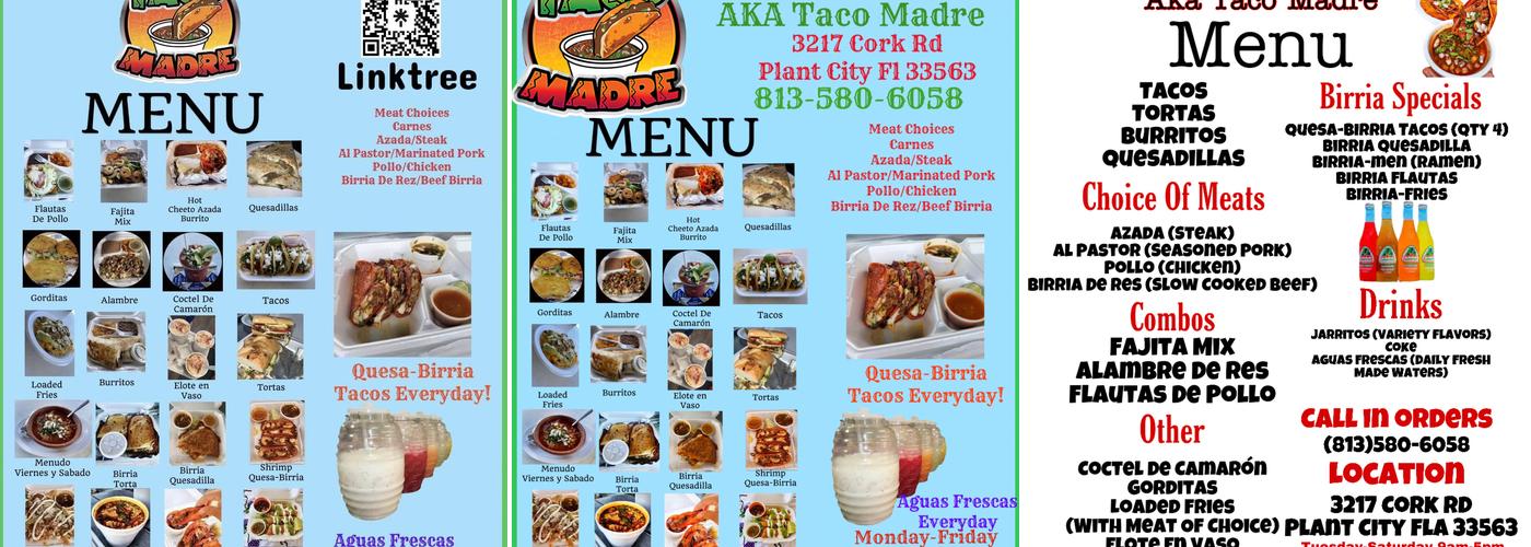 Taco Madre Menu