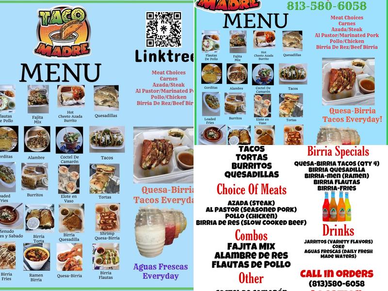Taco Madre Menu