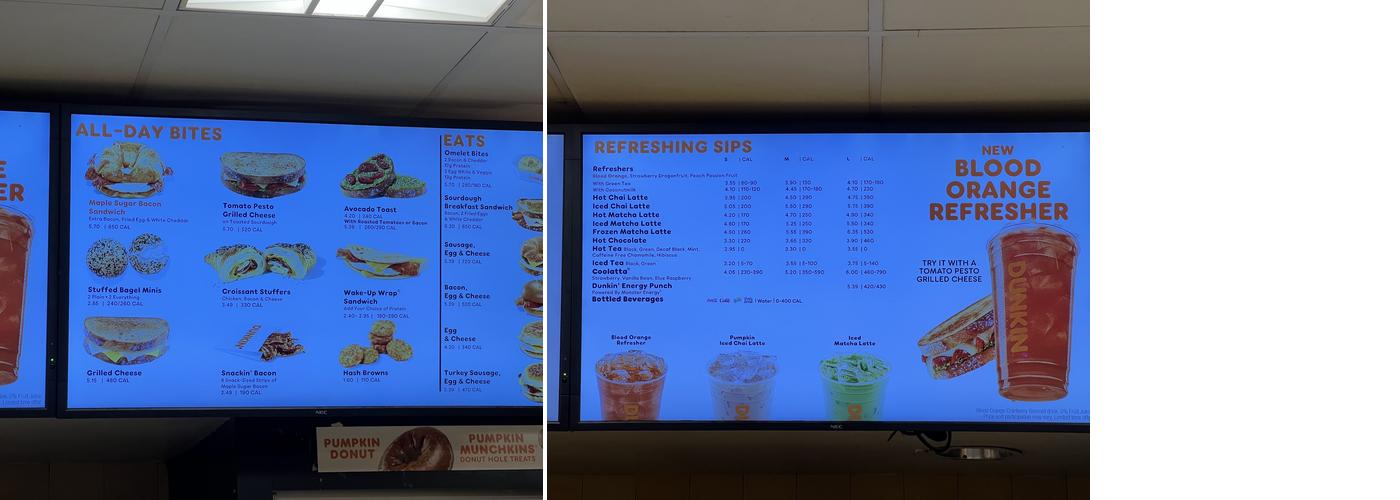 Dunkin' Menu