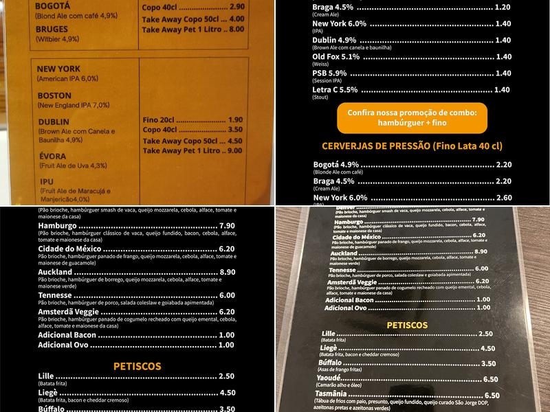Check-In Brewpub Menu