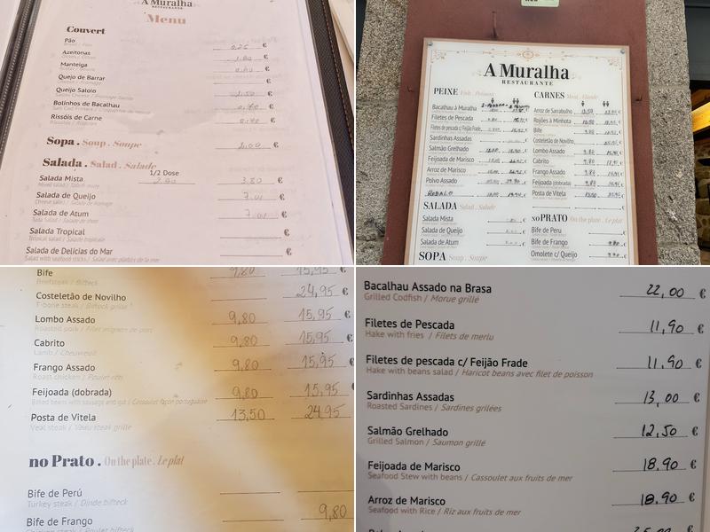 A Muralha Menu