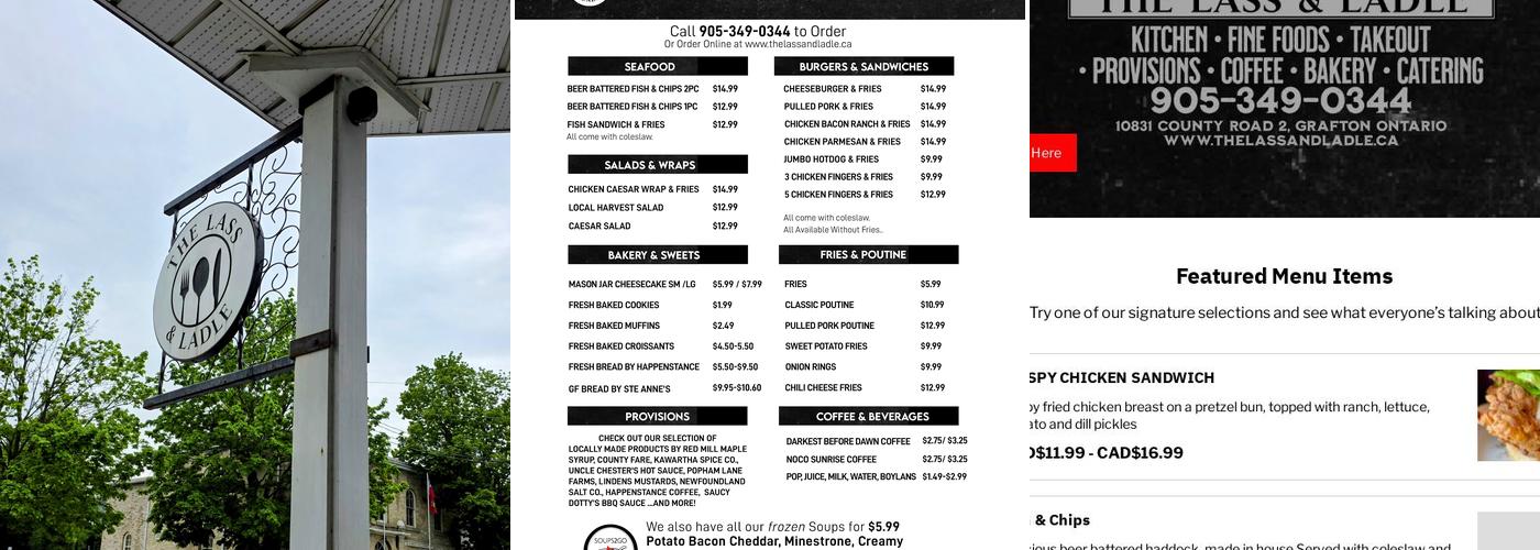 The Lass & Ladle Menu