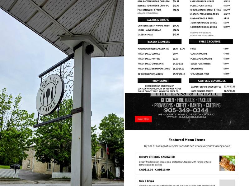 The Lass & Ladle Menu