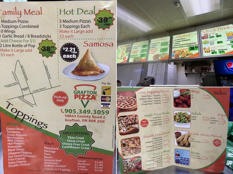 Grafton Pizza Menu