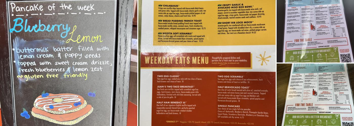 Snooze, an A.M. Eatery Menu