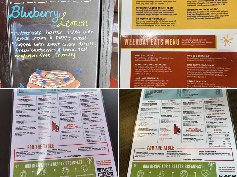 Snooze, an A.M. Eatery Menu