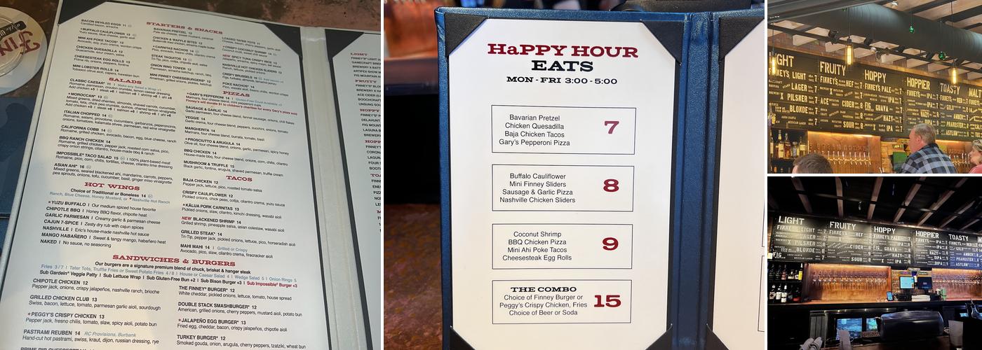 Finney's Crafthouse - Laguna Beach Menu