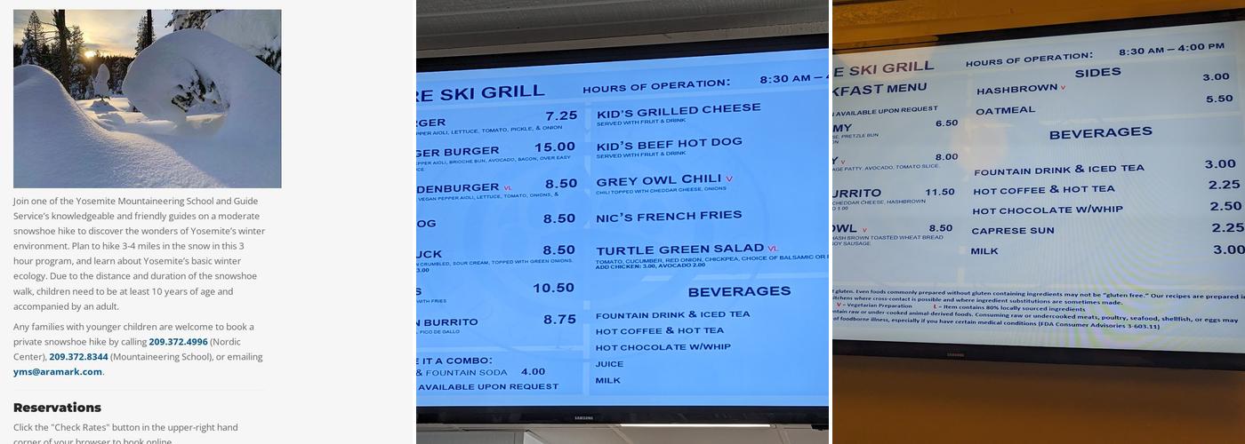 The Skiers Grill Menu