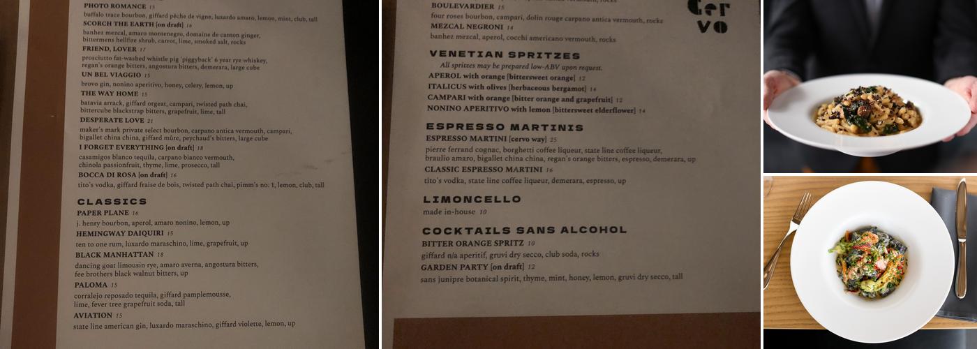 Il Cervo Menu