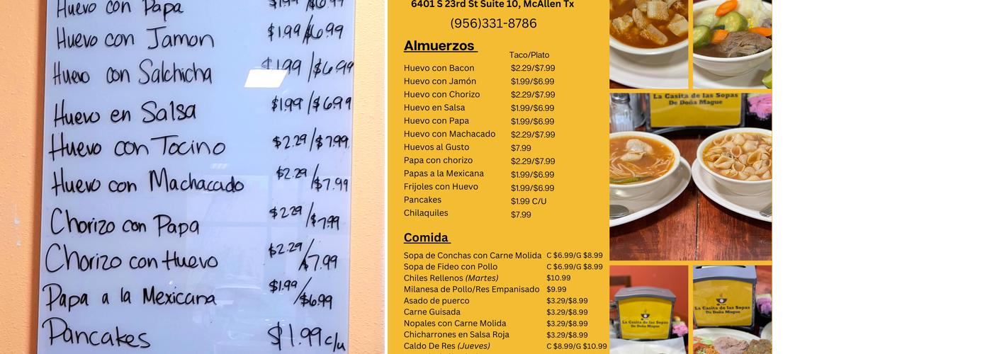 La Casita De Las Sopas De Doña Mague Menu