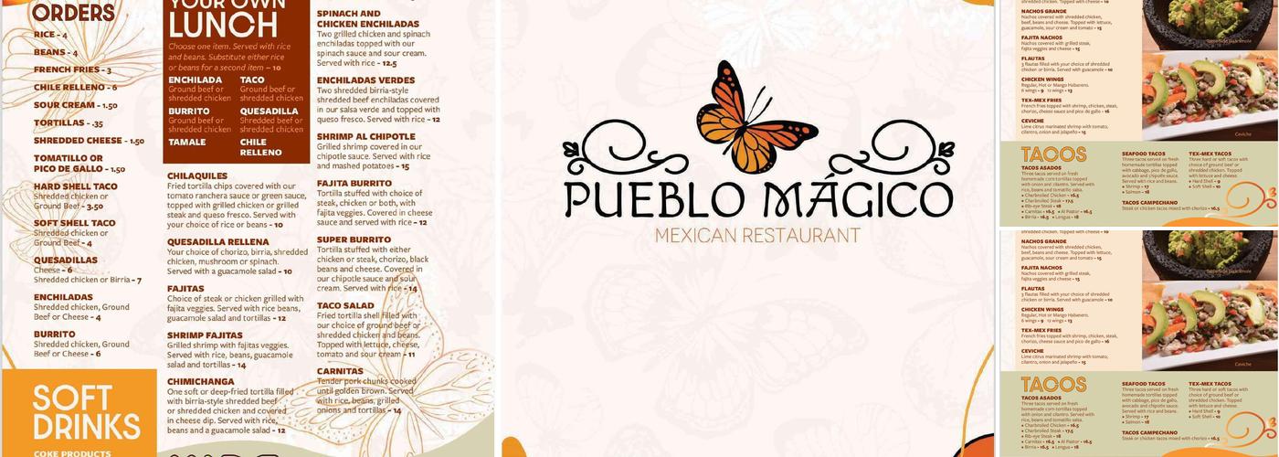 Pueblo Mágico Mexican Restaurant Menu