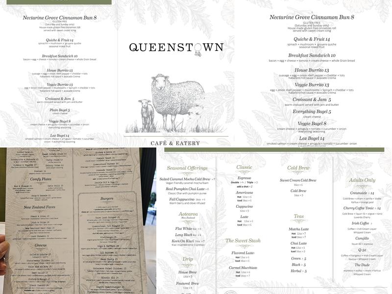Queenstown Cafe Menu