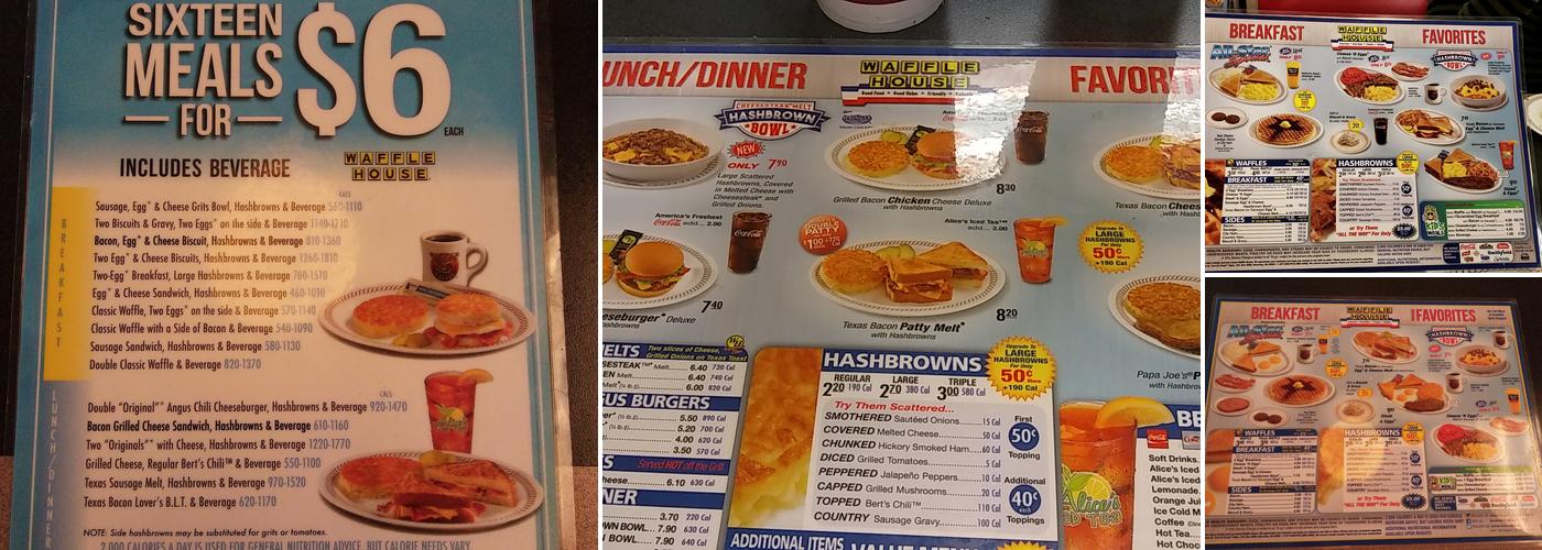 Waffle House Menu