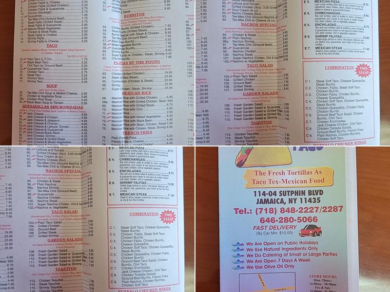 114 Yummy Taco Menu