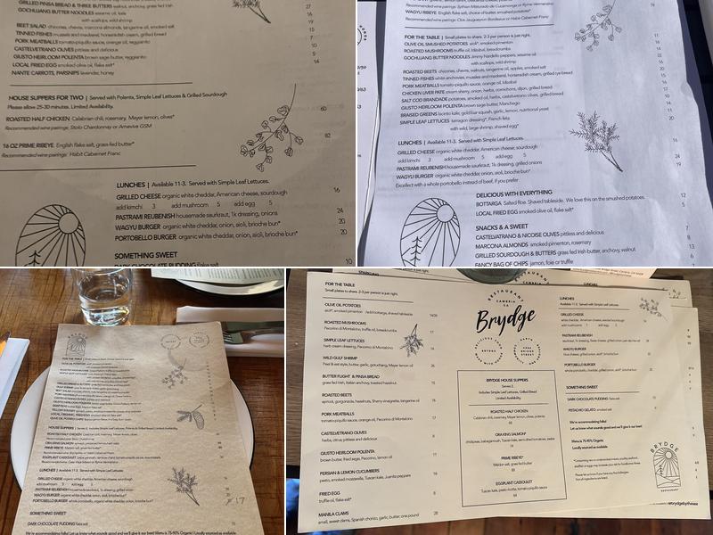 Brydge Menu