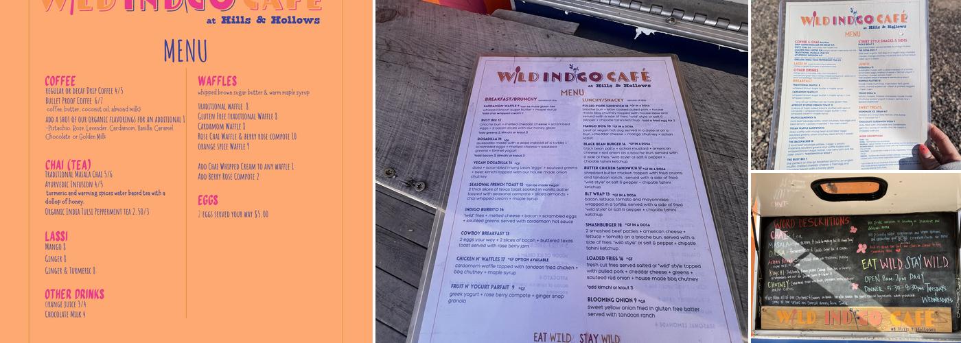 Wild Indigo Cafe Menu