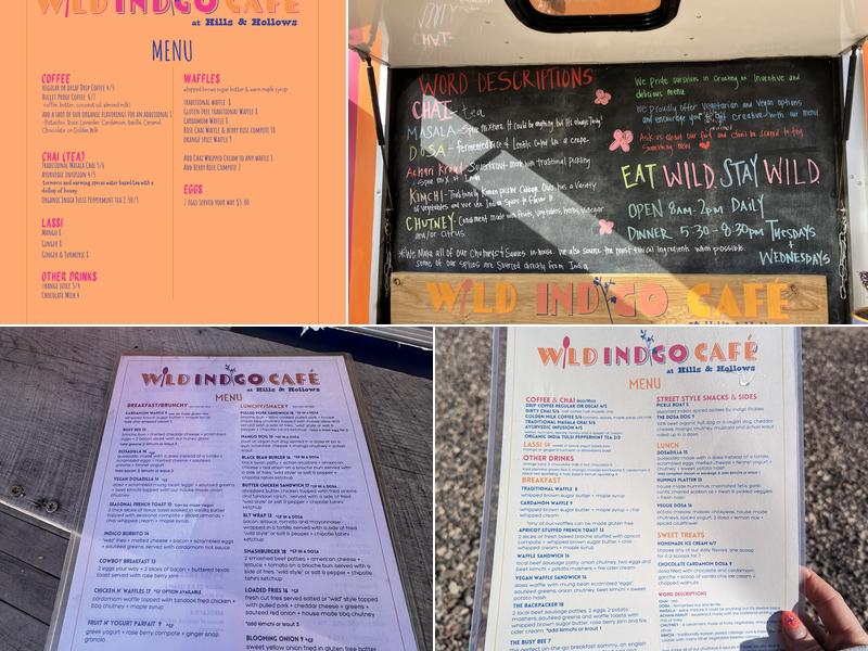Wild Indigo Cafe Menu
