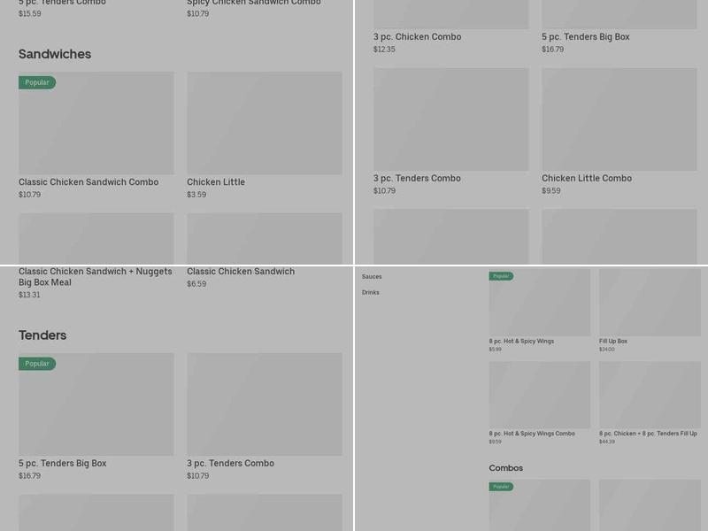 KFC Menu