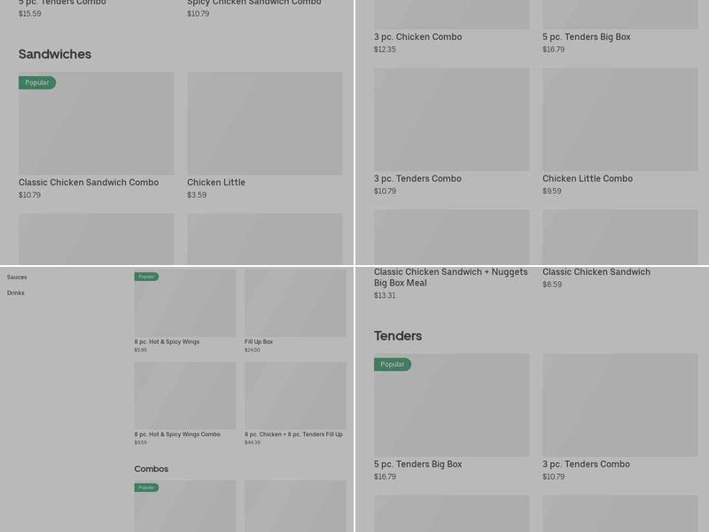 KFC Menu