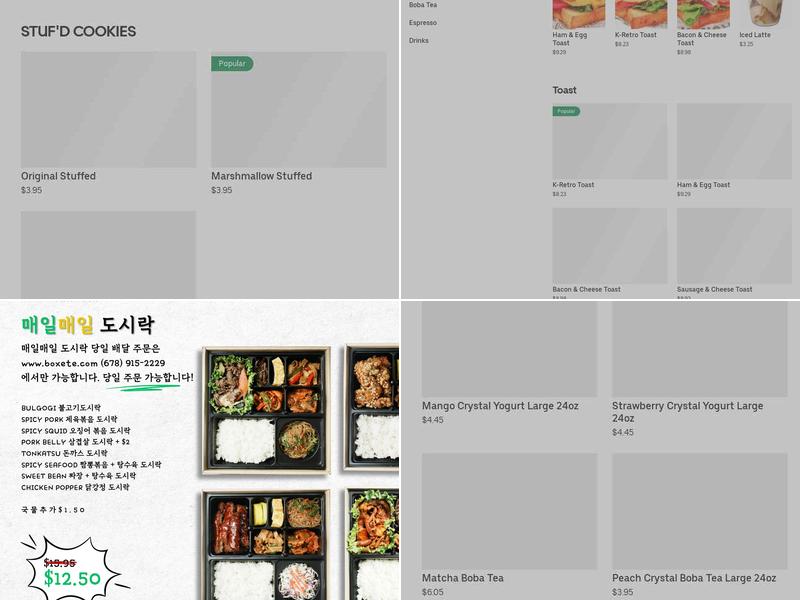 Egglicious (Inside Boxete Kitchen) Menu