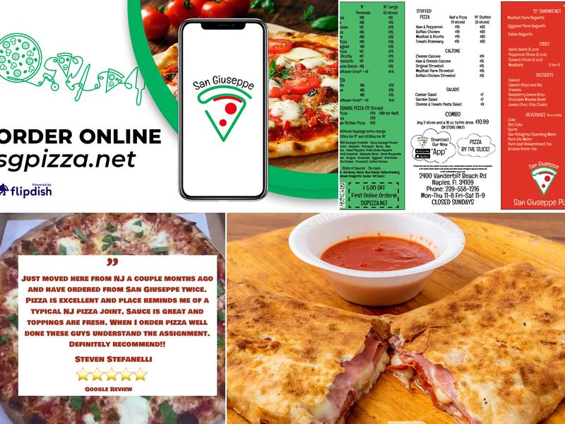 San Giuseppe Pizza Menu