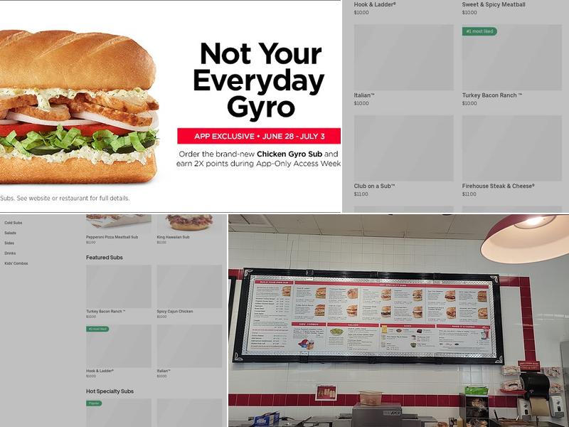 Firehouse Subs Tylersville Rd Menu
