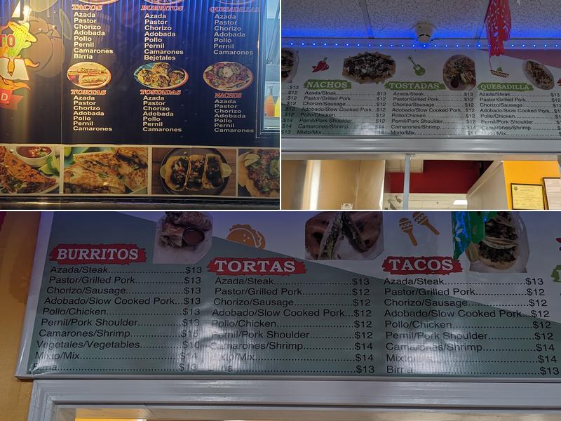 Rinconcito Mau Restaurant Menu