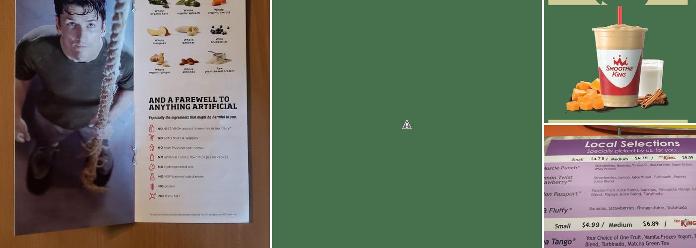 Smoothie King Menu